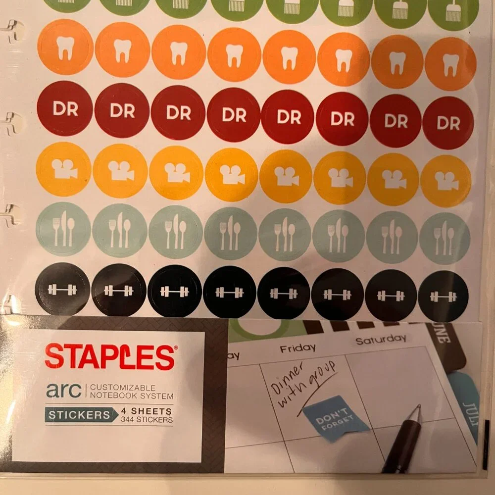 Organizational Stickers for Notebooks, Calendars &‎  Datebooks (3 packs / new/x)